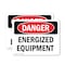 Signmission Energized Equipment Danger Sign, Vinyl Decal, 7in W x 5in L, 2PK OS-2PACK-DS-D-57-L-2283 - alternate 1